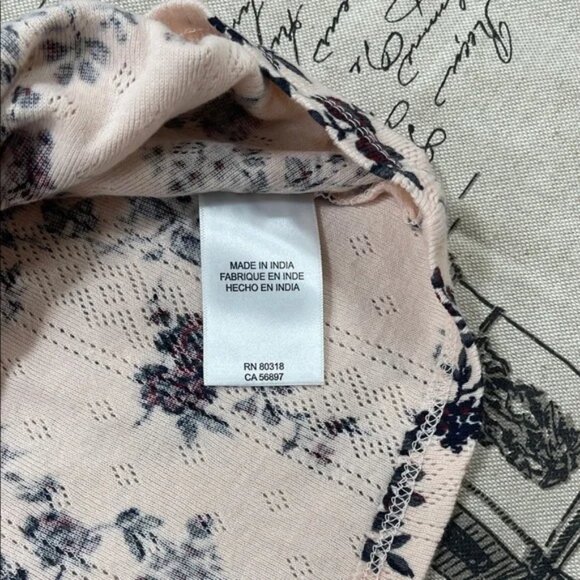 Lucky Brand Floral Print Henley Knit Top - Picture 9 of 13